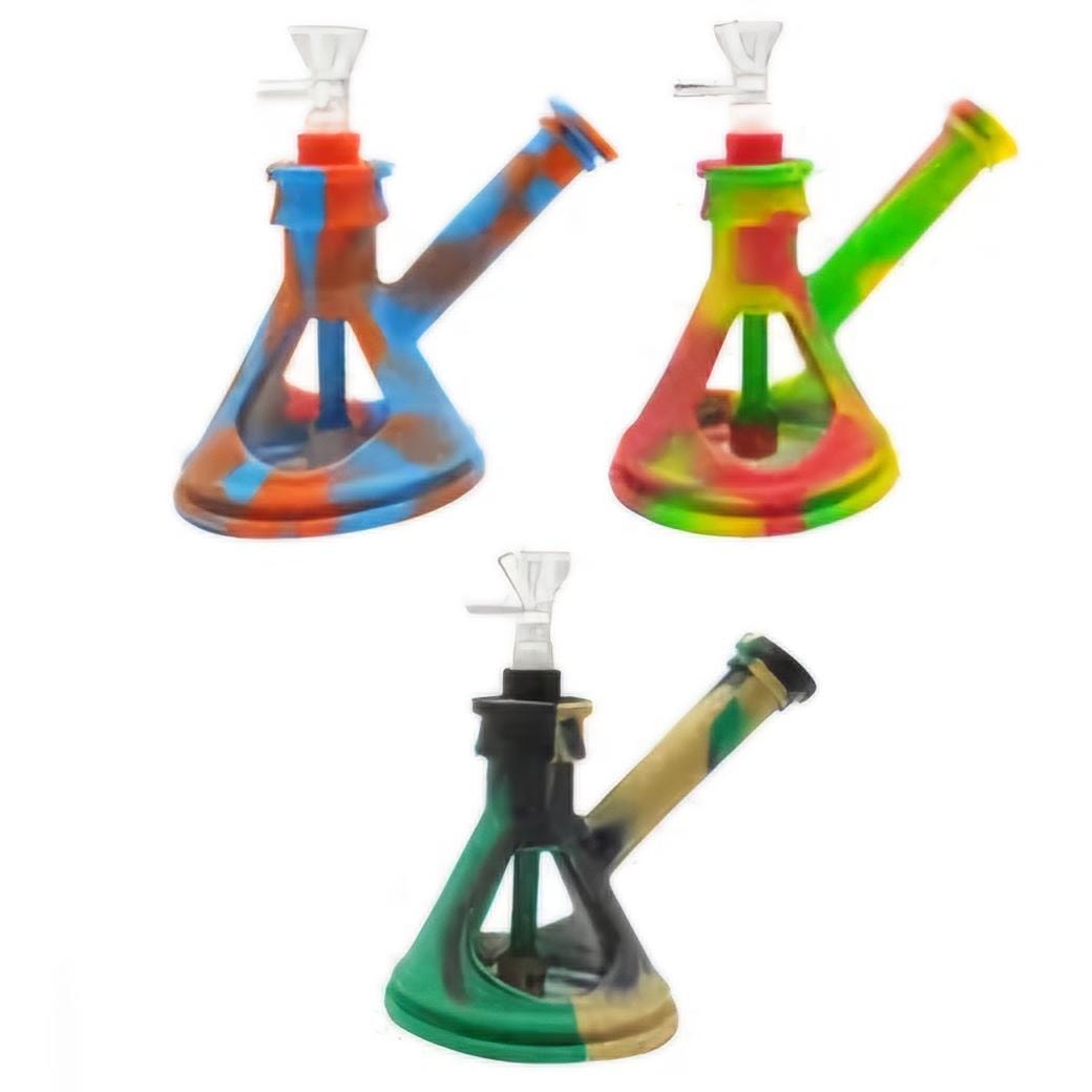 Bong Piramide Silicon Vidrio