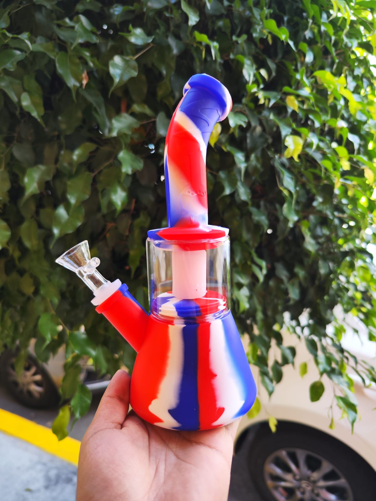 Bong Torre Vidrio Silicon
