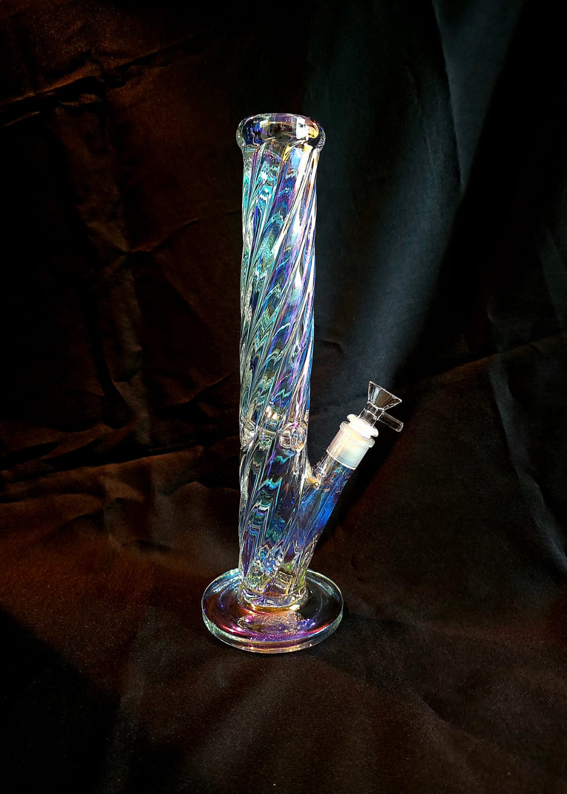 Bong Tubo Recto Tornasol Trenzado 35cm