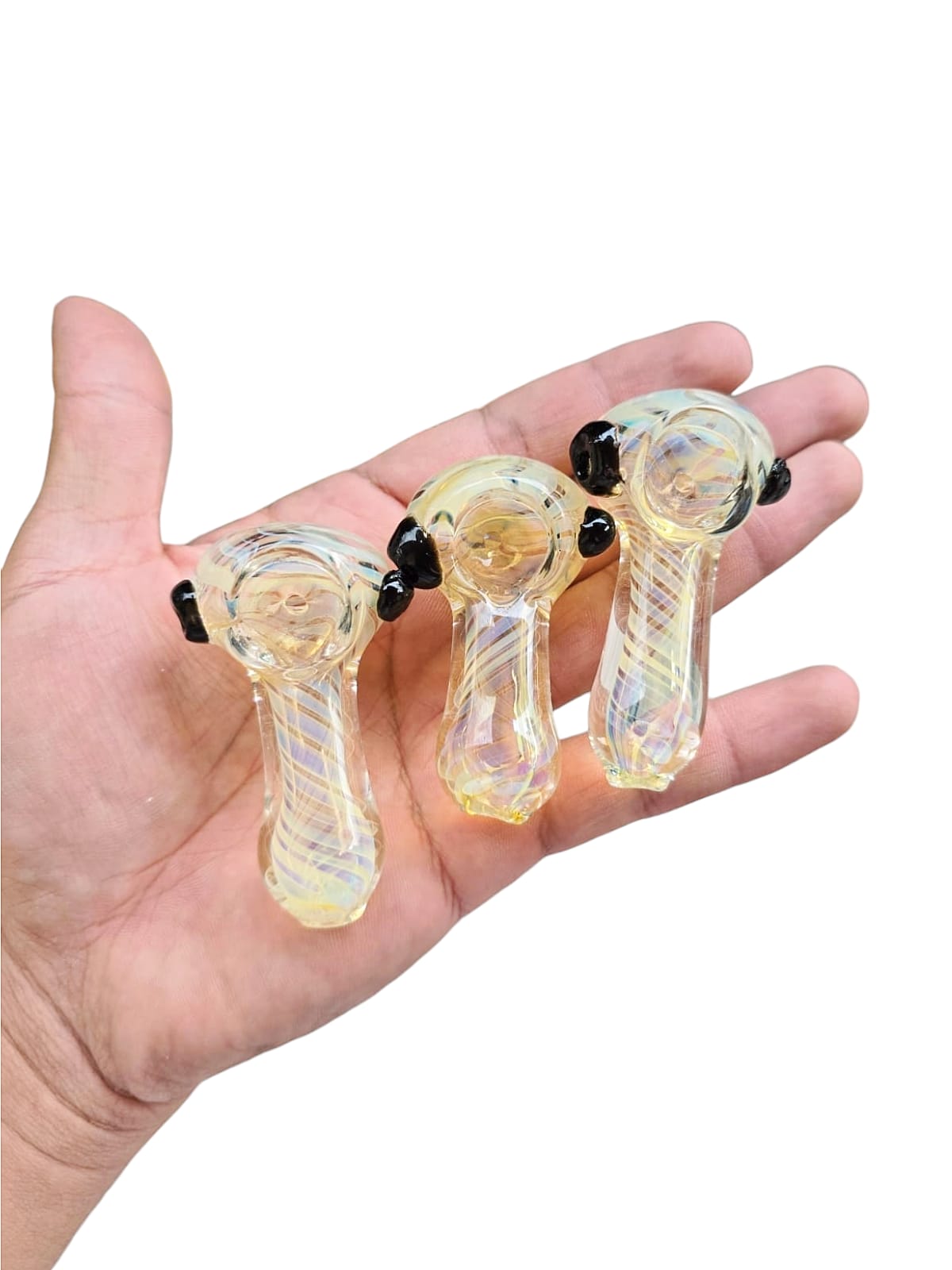 Mini Pipa Vidrio Amarilla In