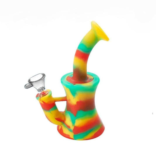 Bong Silicon 16cm con Bowl de Cristal