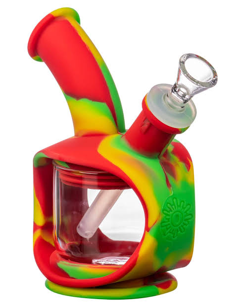 Bong Silicon con Vidrio forma manzana