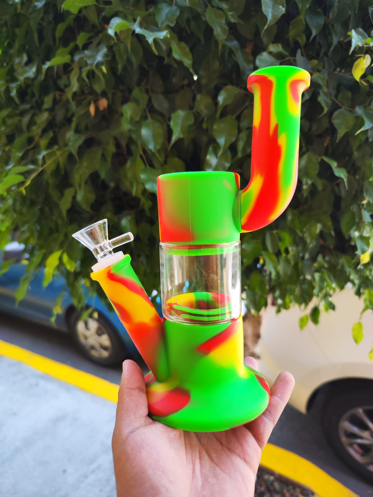 Bong Silicon Vidrio Brazon Mobible