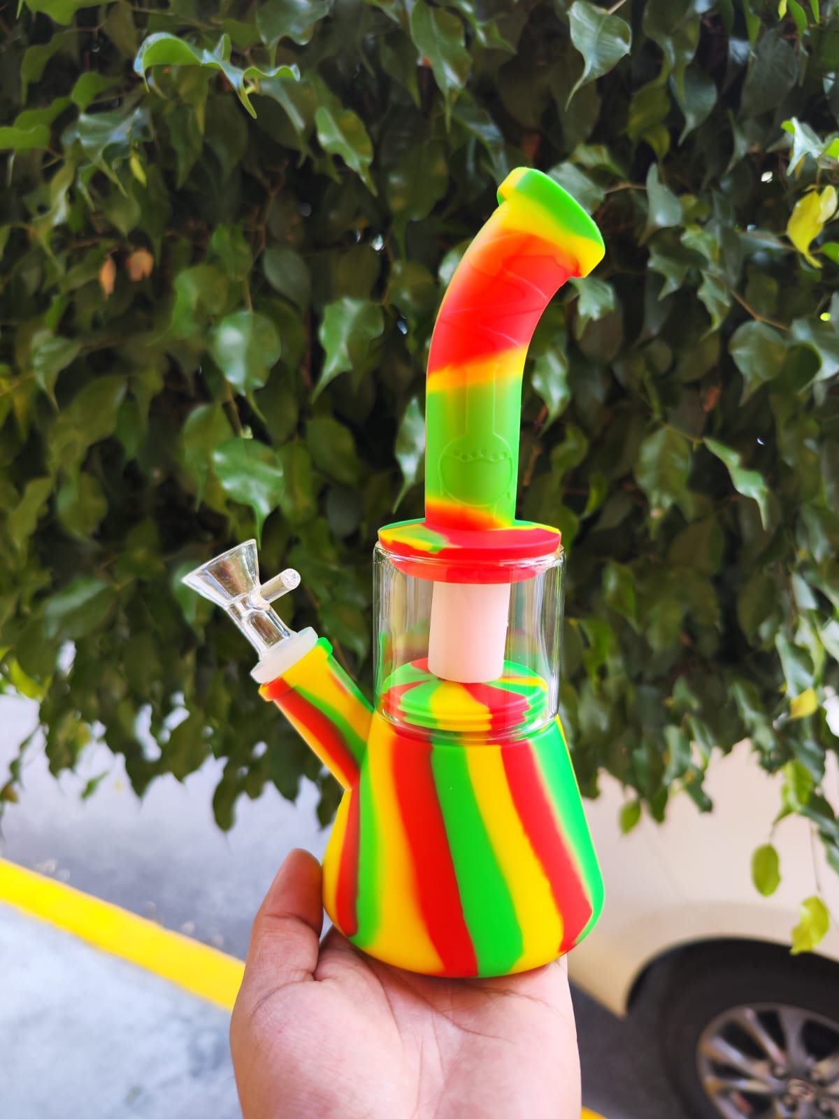 Bong Torre Vidrio Silicon