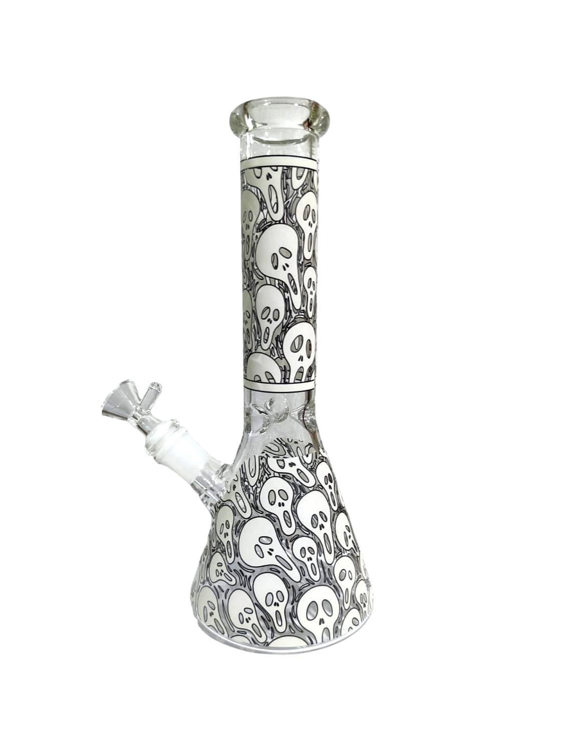Bong Transparente 25 CM Con Figuras fluorescentes