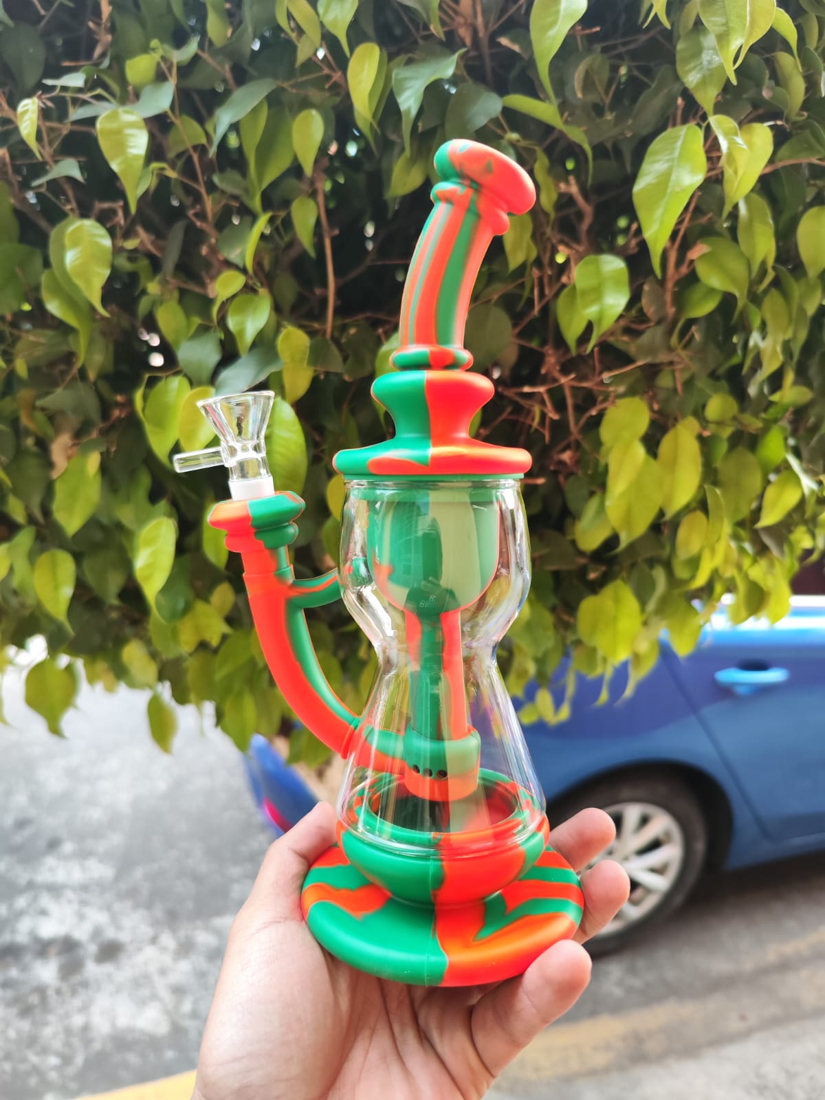 Bong Grande Silicon Reloj de Arena