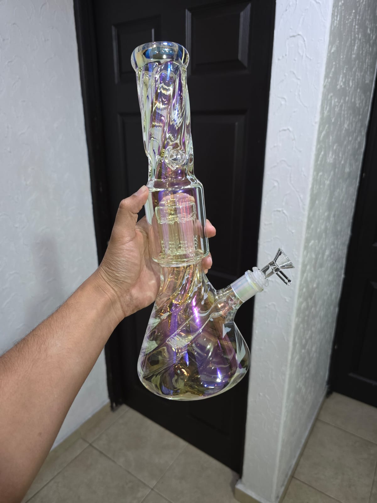 Bong Vidrio Grande Tornasol Percoladores