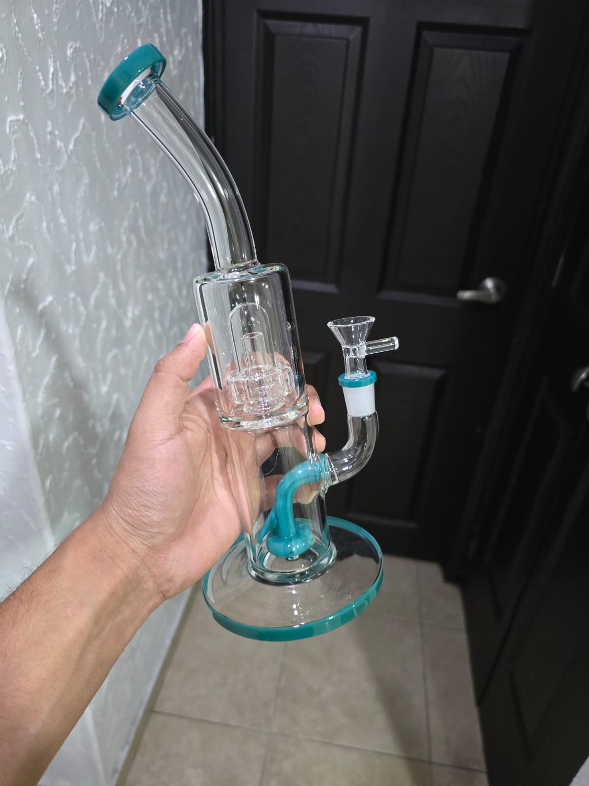 Bong Tipo Calvo Azul Percolador 30cm
