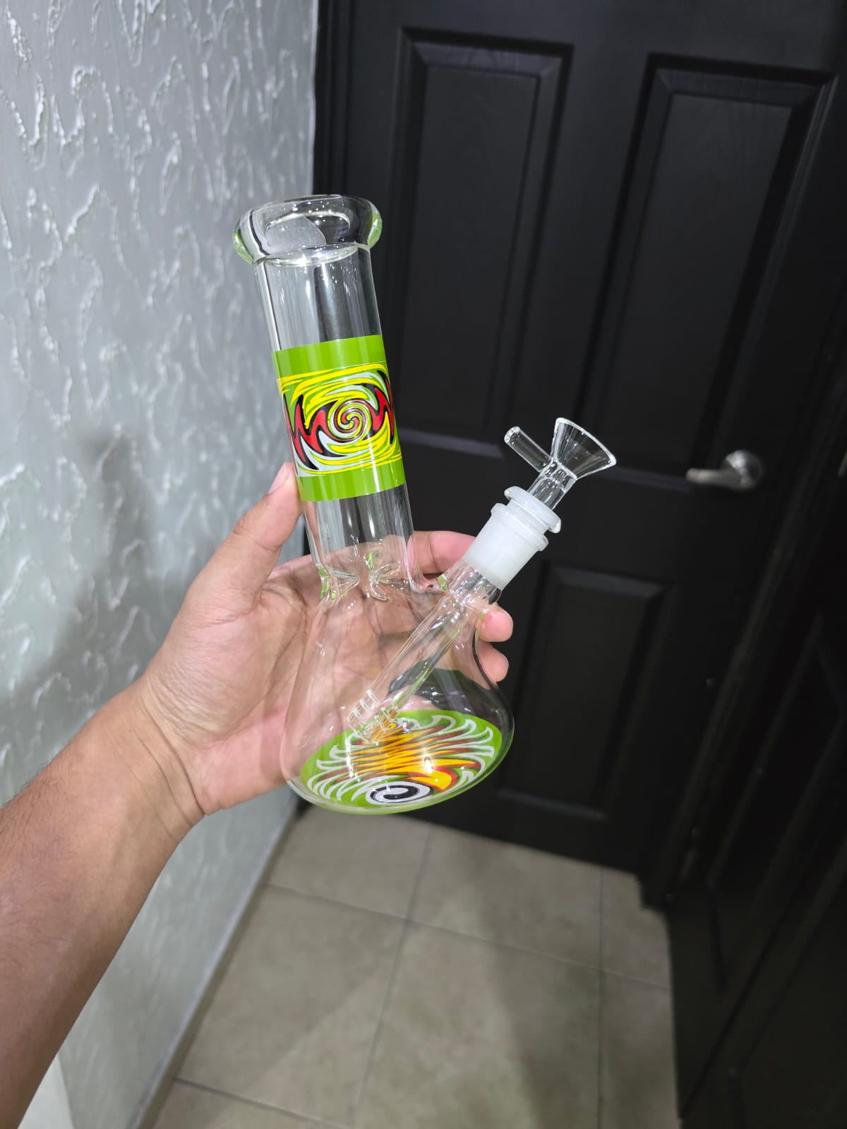 Bong Vidrio 20CM Psicodélico