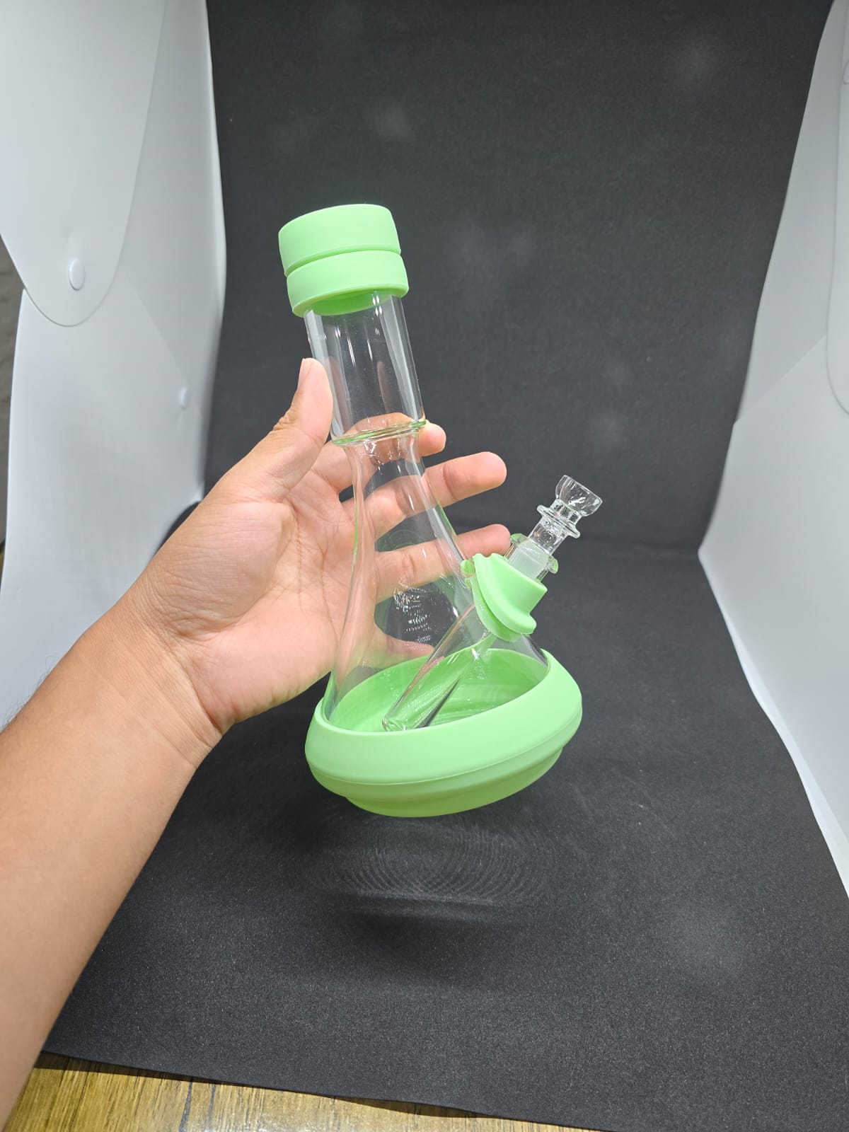 Bong Beaker Vidrio Silicon