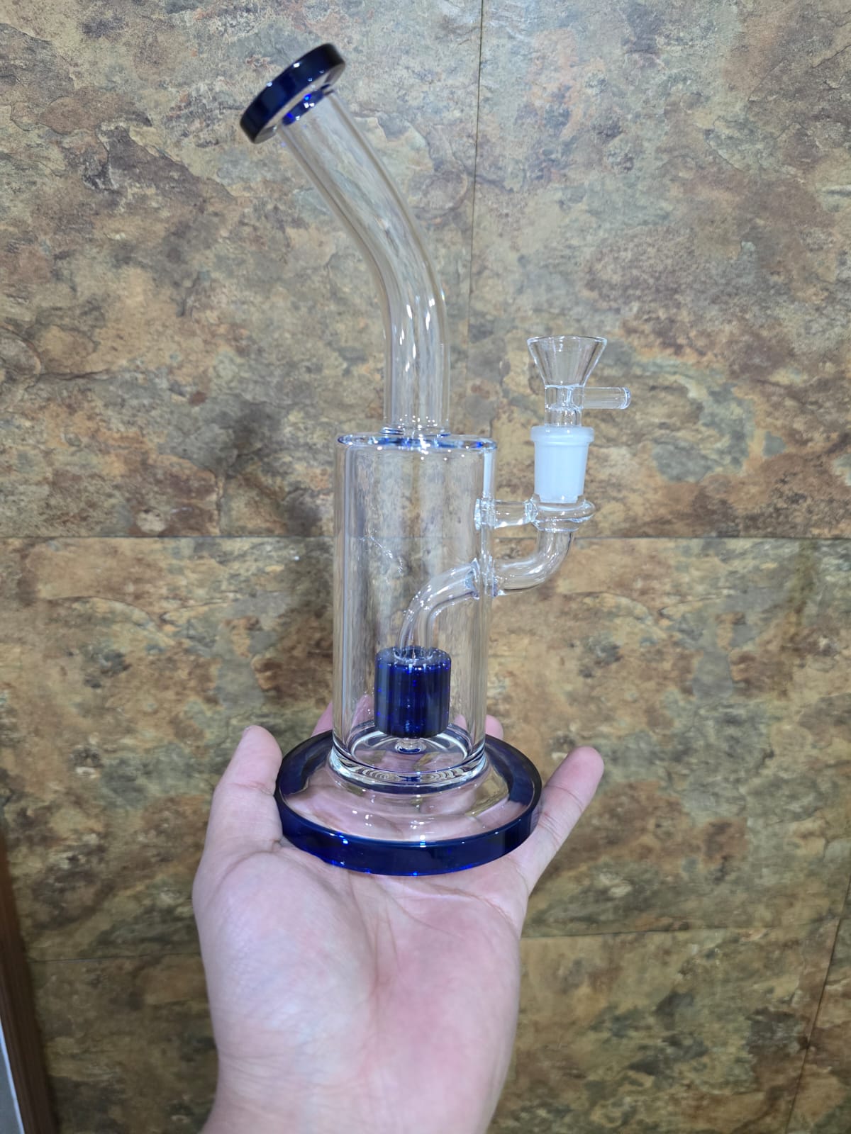 Bong Vidrio Grande 25cm Para Agua Bonito Diseño Grueso