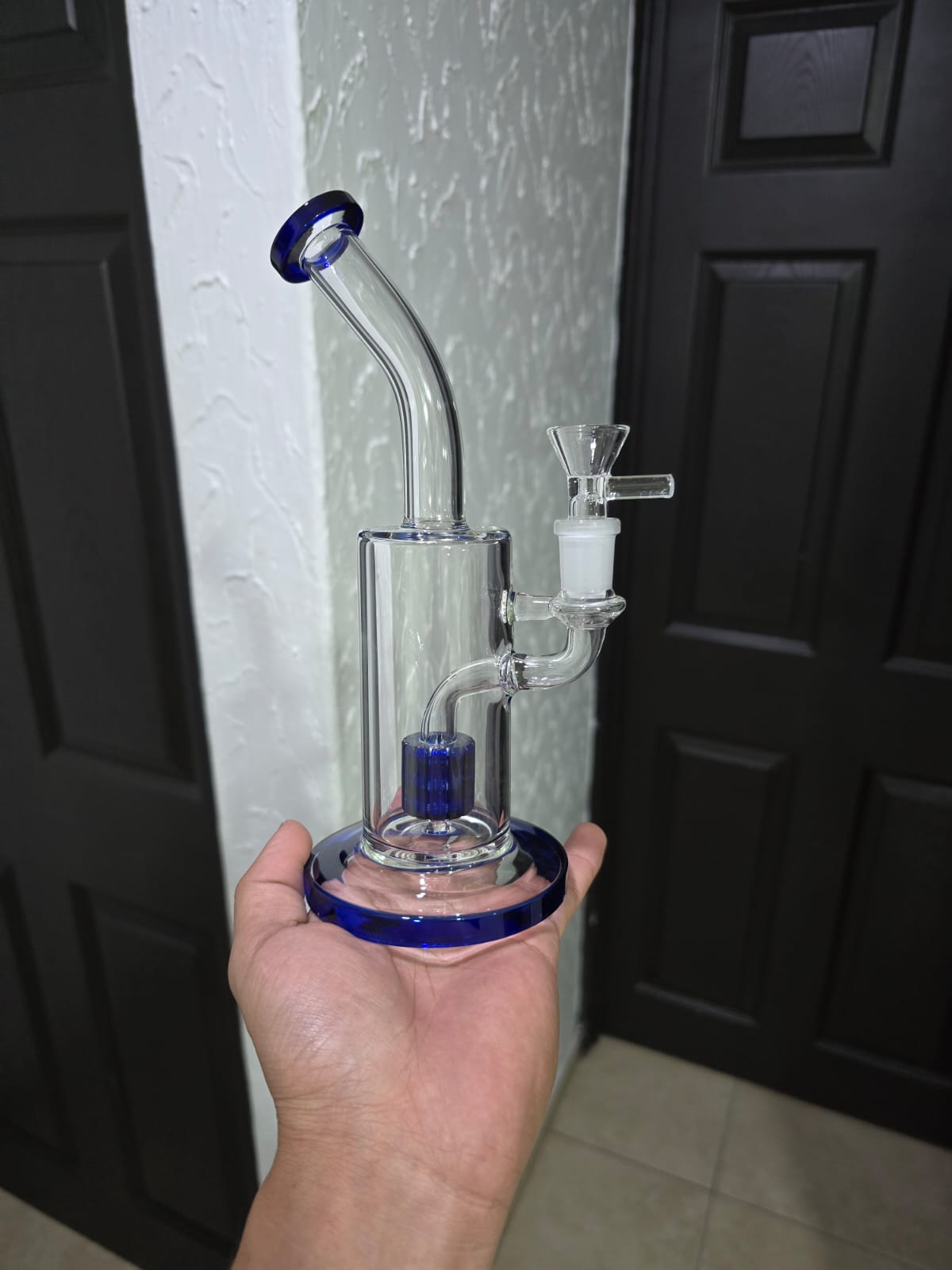 Bong Vidrio Grande 25cm Para Agua Bonito Diseño Grueso