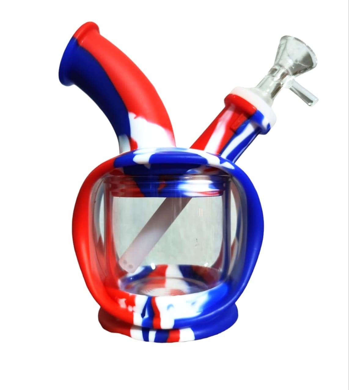 Bong Silicon con Vidrio forma manzana