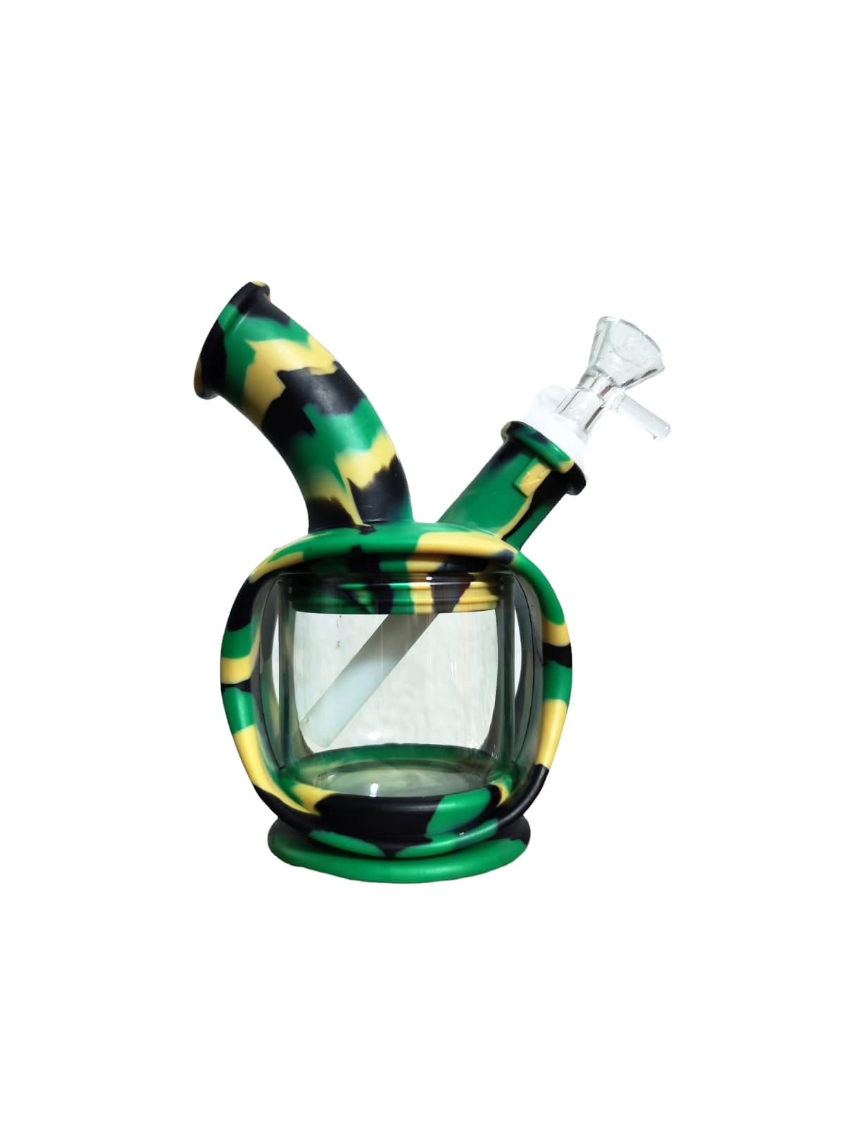 Bong Silicon con Vidrio forma manzana