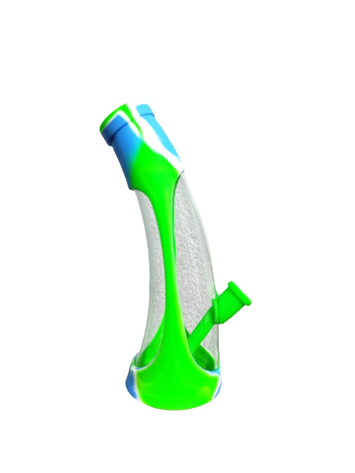 Bong Botella Curva Vidrio Silicon