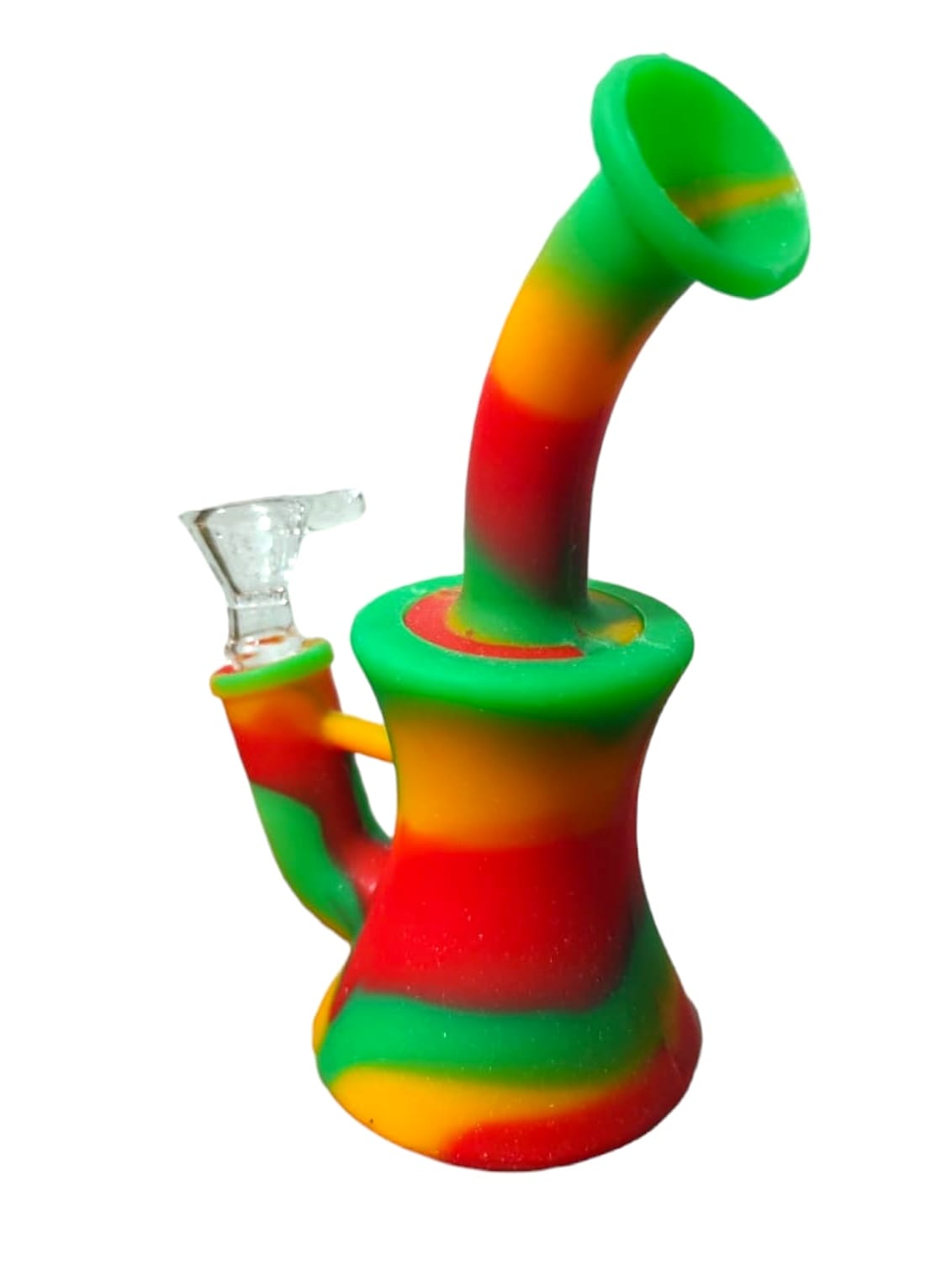 Bong Silicon 16cm con Bowl de Cristal