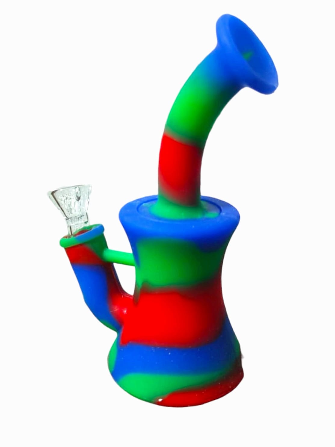 Bong Silicon 16cm con Bowl de Cristal