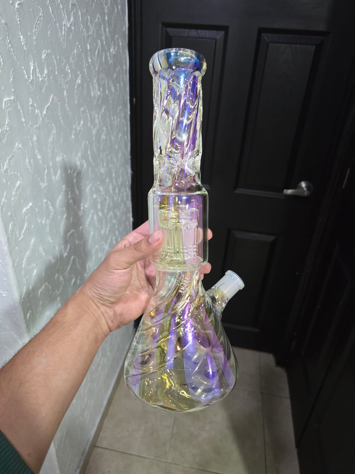 Bong Vidrio Grande Tornasol Percoladores